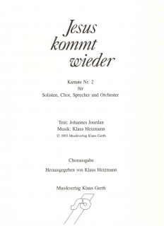 Jesus kommt wieder (Chorpartitur)