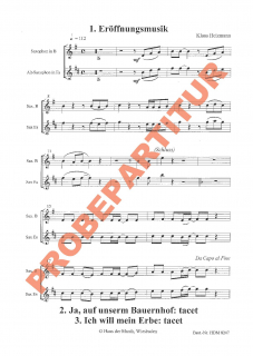 Der verlorene Sohn - (Saxophon in B)