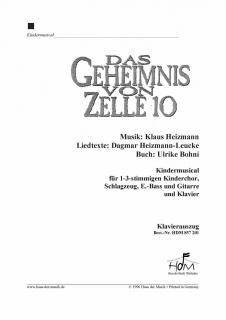 Das Geheimnis von Zelle 10 (Klavierauszug)