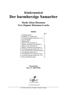 Der barmherzige Samariter - (Chorpartitur)