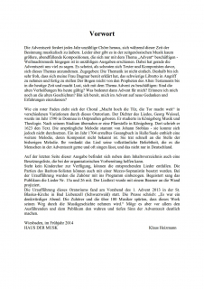 Macht hoch die Tür - (Partitur)