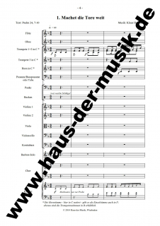 Macht hoch die Tür - (Partitur)