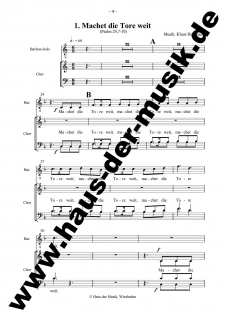 Macht hoch die Tür - (Chorpartitur)