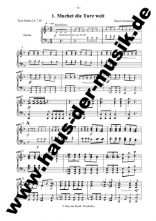 Macht hoch die Tür - (Klavierauszug)
