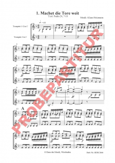 Macht hoch die Tür - (Trompete in C)