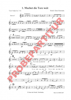 Macht hoch die Tür - (Horn in F)