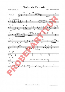 Macht hoch die Tür - (Violine 2)