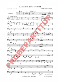 Macht hoch die Tür - (Violoncello)