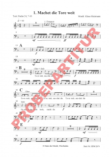 Macht hoch die Tür - (Pauke / Holzblock)