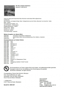 Jerusalem Schalom - (Orchesterpartitur)