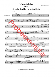 David - König, Sänger und Poet - (Klarinette in B)