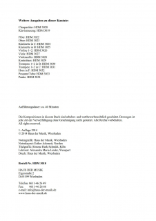 Singet dem Herrn Orchesterpartitur