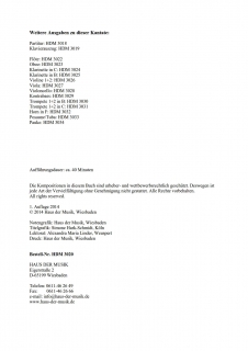 Singet dem Herrn Chorpartitur