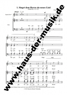 Singet dem Herrn Chorpartitur