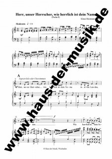 Herr, unser Herrscher, wie herrlich ist dein Name - Partitur