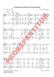 Gott hat uns seinen Geist geschenkt (GCh)
