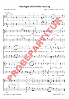 Man singet mit Freuden vom Sieg (Glöser) (GCh) Man singet mit Freuden vom Sieg (Glöser) (GCh)