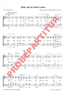 Siehe, das ist Gottes Lamm (Weeber) (GCh)