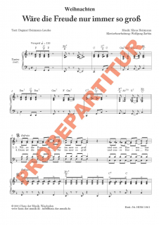Wäre die Freude nur immer so groß (GCh) Wäre die Freude nur immer so groß (GCh)