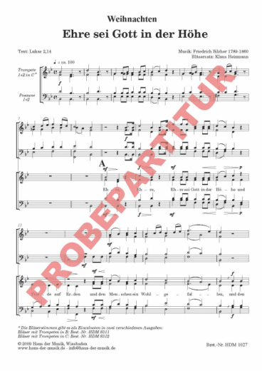 Ehre sei Gott in der Höhe (Silcher) (GCh)
