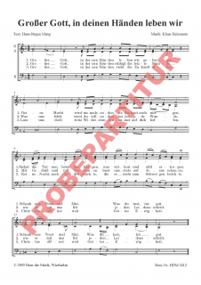 Großer Gott, in deinen Händen (Chorpartitur)