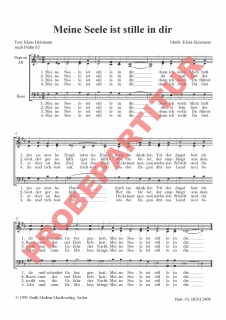 Meine Seele ist stille in dir (Chorpartitur)