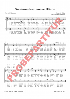 So nimm denn meine Hände (Chorpartitur)
