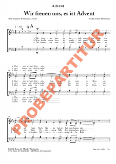 Wir freuen uns, es ist Advent (GCh) Wir freuen uns, es ist Advent (GCh)
