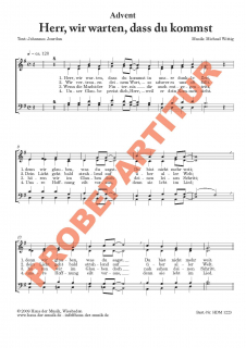 Herr, wir warten, dass du kommst (GCh)