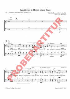 Bereitet dem Herrn den Weg (GCh) Bereitet dem Herrn den Weg (GCh)