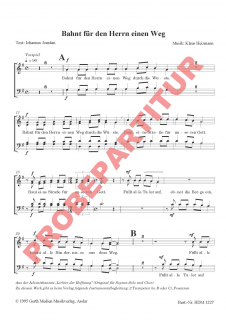 Bahnt für den Herrn einen Weg (GCh)