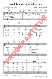 Weil du uns versprochen hast (GCh)