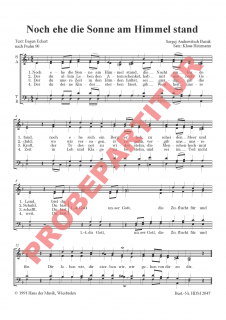 Noch ehe die Sonne am Himmel stand (GCh)