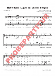 Hebe deine Augen auf zu den Bergen (GCh)