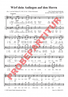 Wirf dein Anliegen auf den Herrn (Mendelssohn) (GCh)