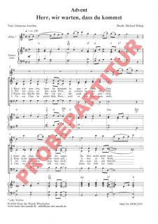 Herr, wir warten, dass du kommst (SAM)
