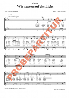 Wir warten auf das Licht (Chorpartitur FCh)