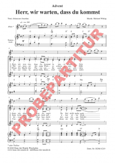 Herr, wir warten, dass du kommst (Partitur FCh)