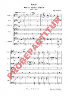 Advent heißt Ankunft (Orchesterpartitur FCh)