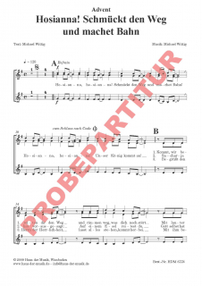 Hosianna! Schmückt den Weg (Chorpartitur FCh)