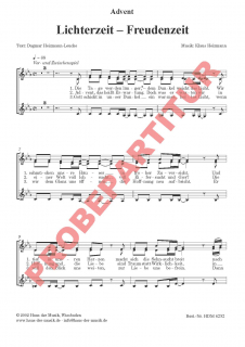 Lichterzeit - Freudenzeit (Chorpartitur FCh)