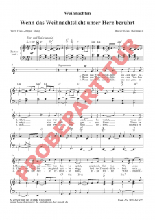 Wenn das Weihnachtslicht unser Herz berührt (Partitur FCh)