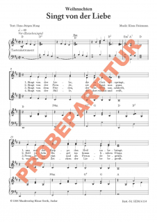 Singt von der Liebe (Partitur FCh)