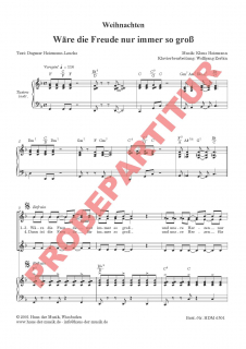 Wäre die Freude nur immer so groß (Partitur FCh)