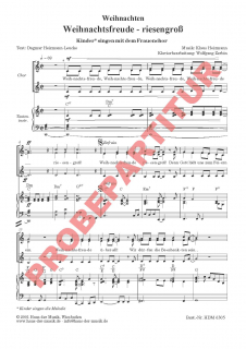Weihnachtsfreude - riesengroß (Partitur FCh)