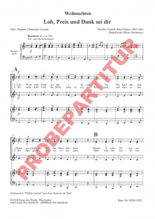Lob, Preis und Dank sei dir (Partitur FCh)