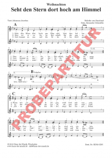 Seht den Stern dort hoch am Himmel (Partitur FCh)
