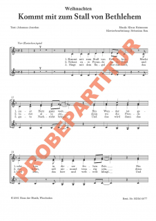 Kommt mit zum Stall von Bethlehem (Chorpartitur FCh)