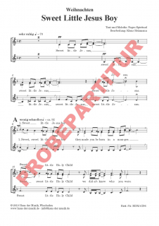 Sweet Little Jesus Boy (Chorpartitur FCh)