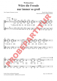 Wäre die Freude nur immer so groß (Chorpartitur FCh)